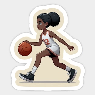 Female basketball player Sticker